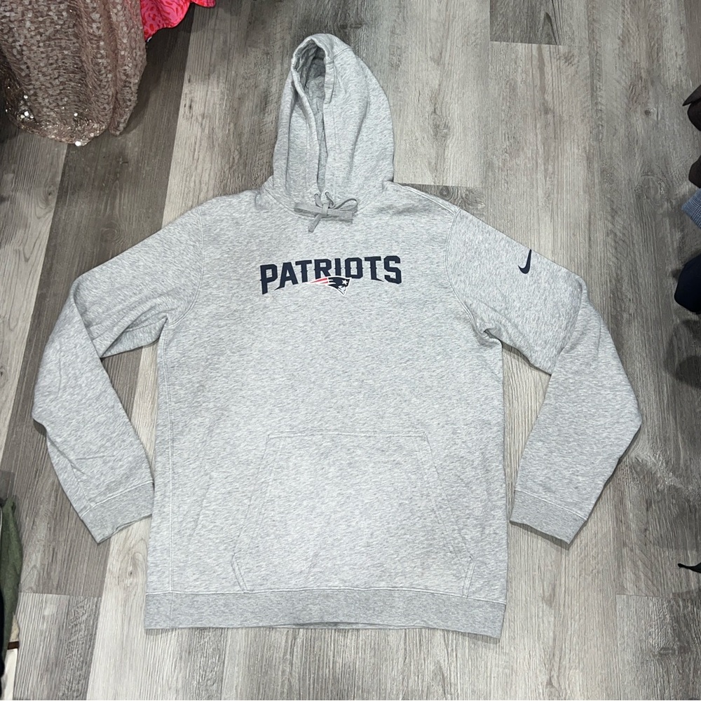 Nike Gray Hoodie with Navy Logo
